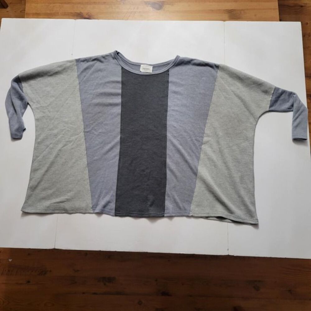 Andree By Unit Color Block Boxy Slouchy Waffle Kn… - image 6